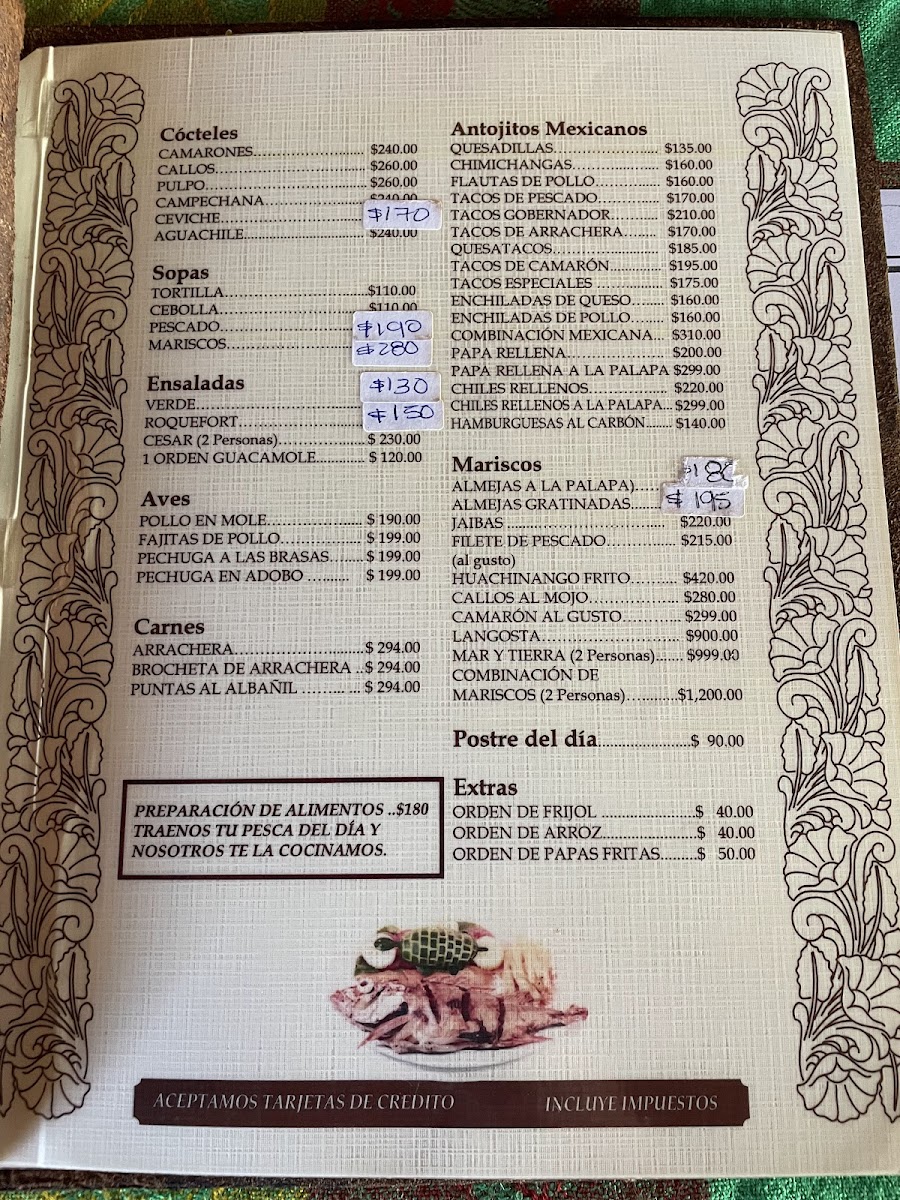 La Palapa Restaurante Menu - Image 1