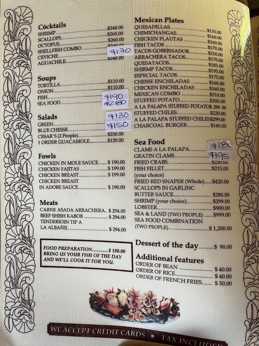 La Palapa Restaurante Menu - Image 3